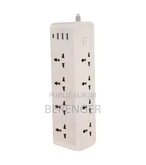 Multiprises 3000w/Rallonge - Prises 8 Ports