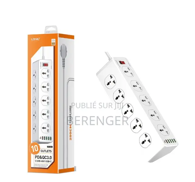 Multiprises 2500w/Rallonge - Prises 10