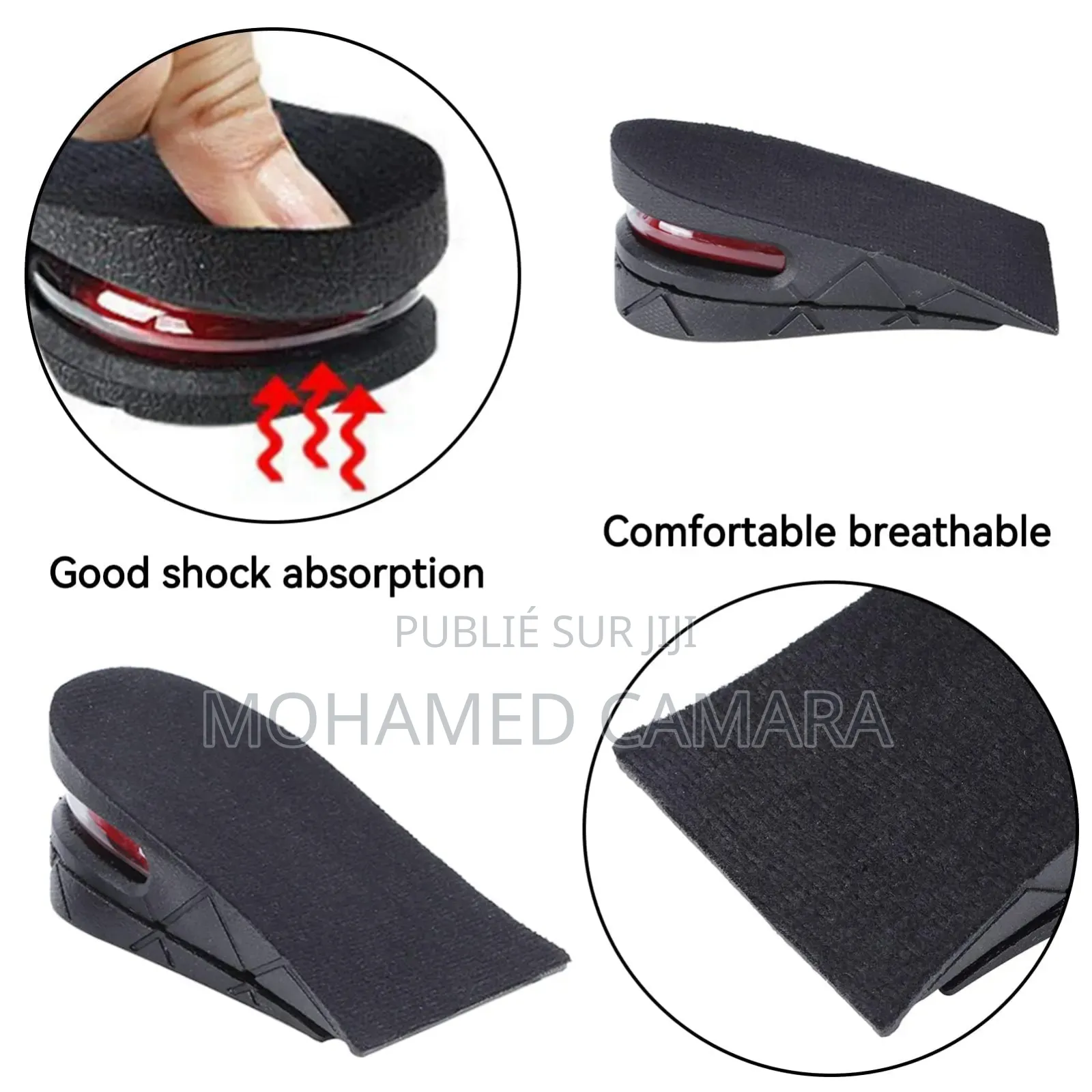 Semelles Rehausante Grandissantes De 7.5cm- Confort Sans Douleur