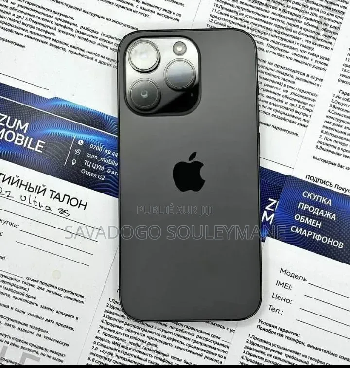 Nouveau Apple iPhone 15 Pro Max 256 GB Noir
