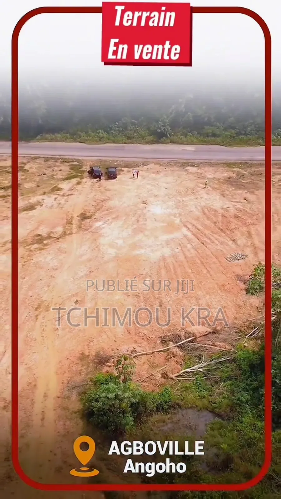 Vente 50 Lots 500m2 Agboville Angoho Extension en Bordure De Voie