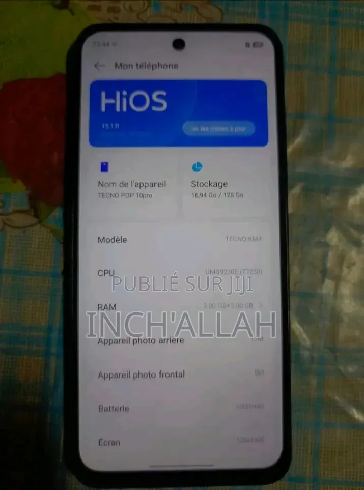 Tecno Pop 10 128 GB Bleu