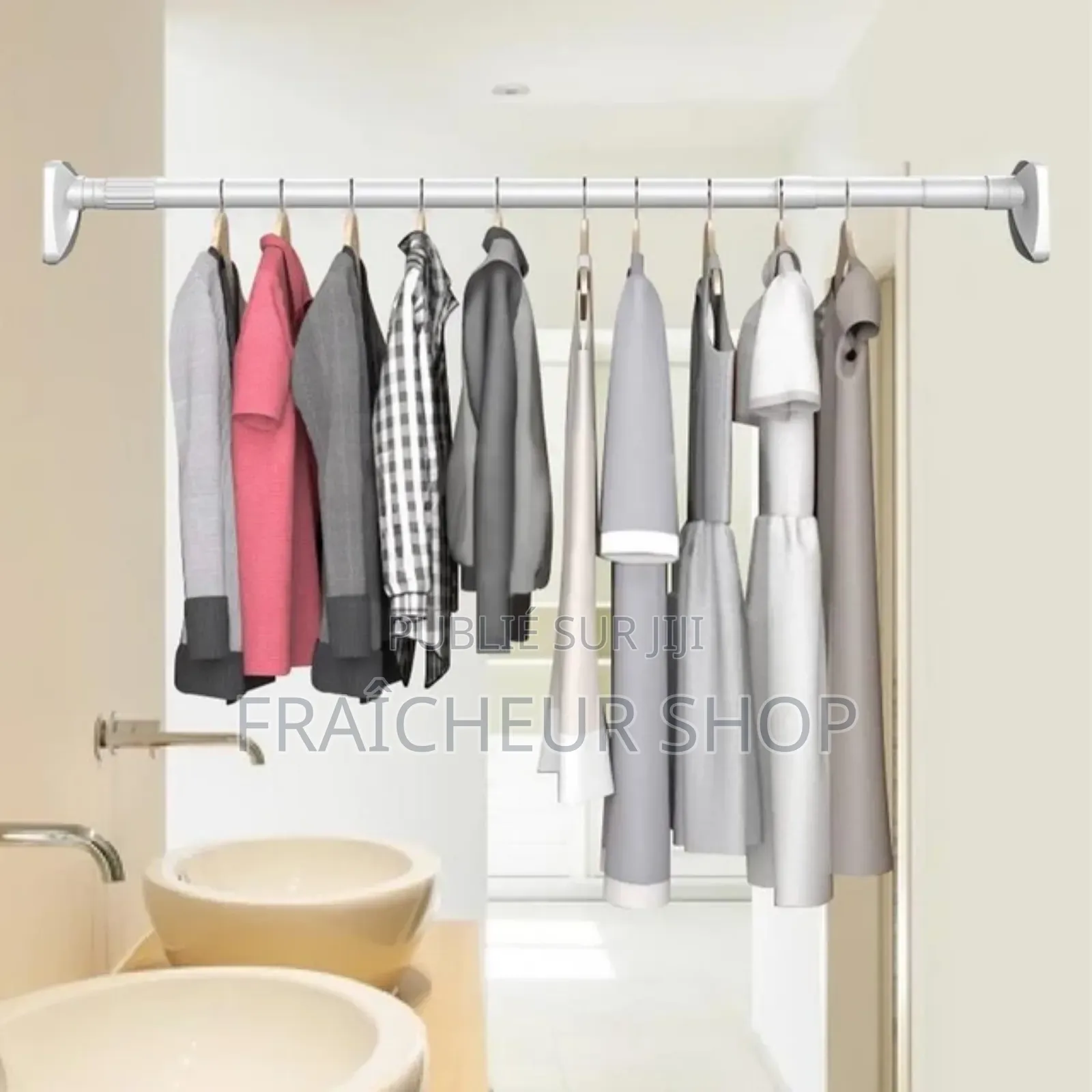 Barre Rideau Sans Perçages Mural