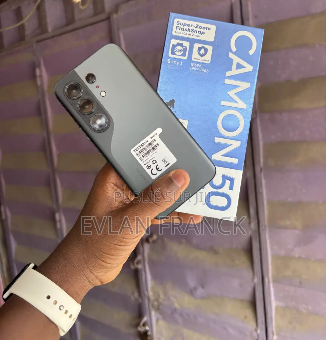 Nouveau Tecno Camon 50 256 GB Noir