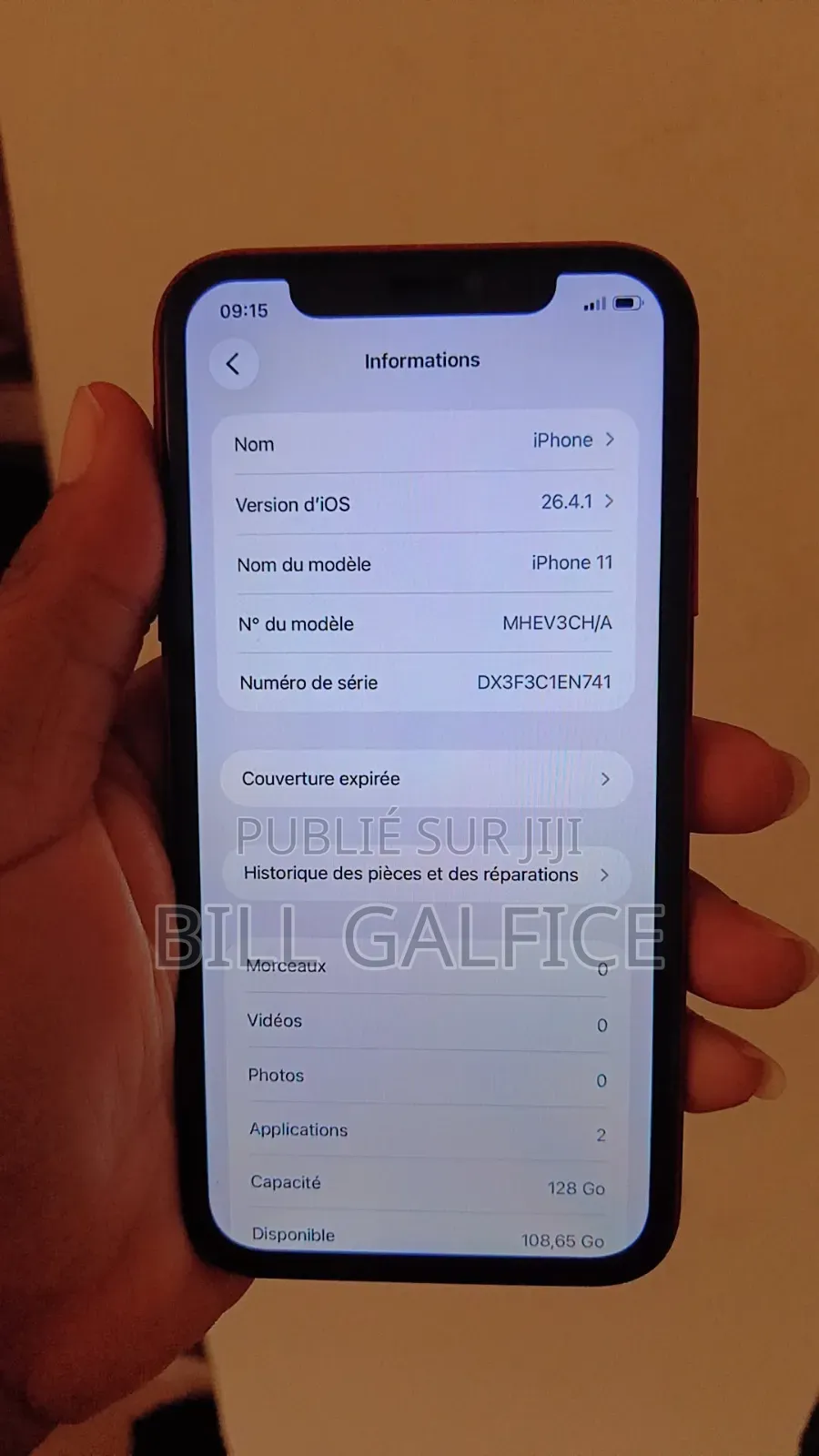 Apple iPhone 11 128 GB Rouge