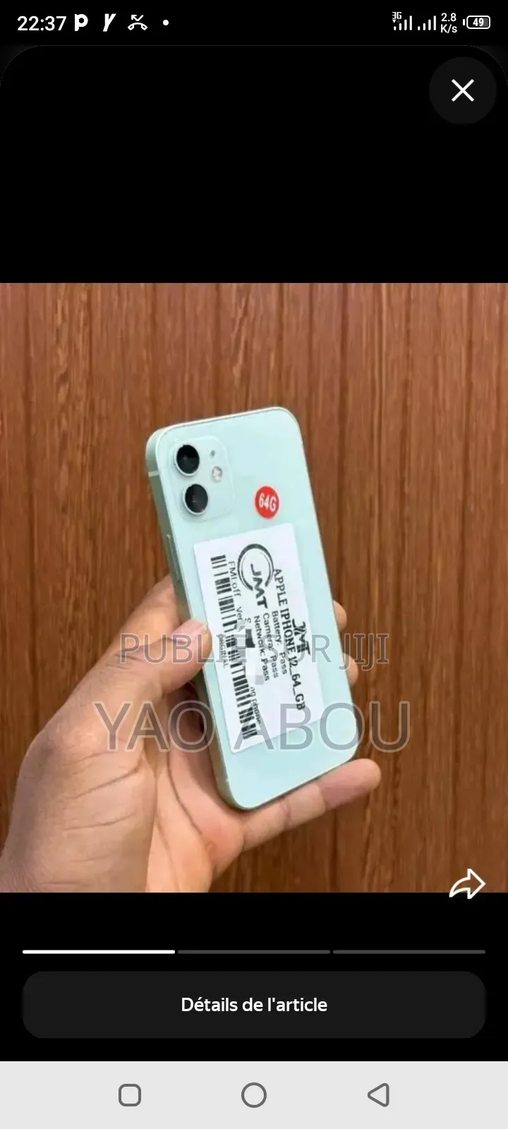 Nouveau Apple iPhone 11 256 GB Blanc