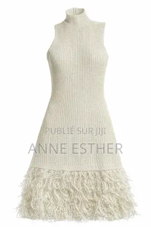 Robe Tricot Beige en Maille