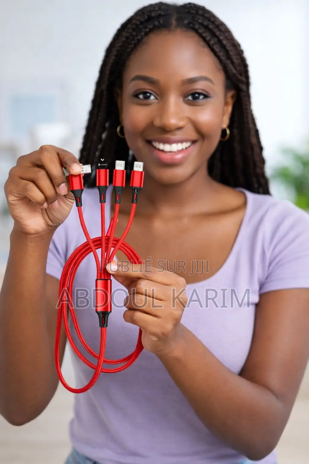 Câble De Charge Universel 3-en-1 Ultra Résistant – Compatible Tous Sma