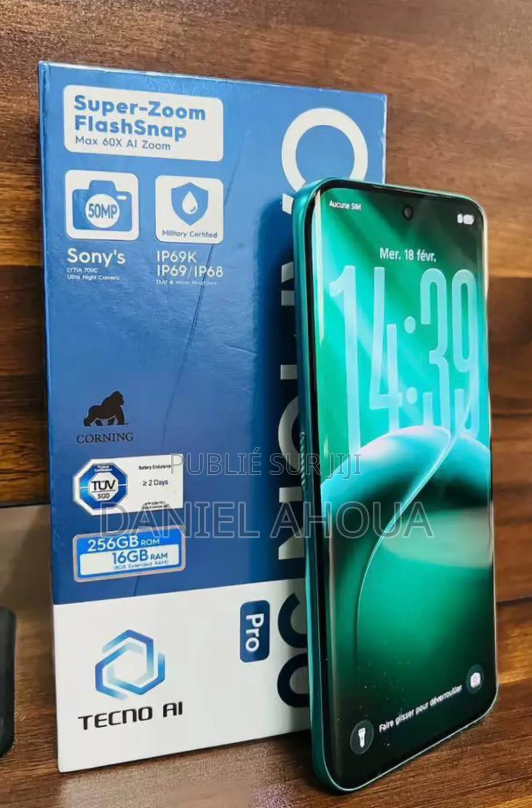 Nouveau Tecno Camon 50 Pro 256 GB Noir