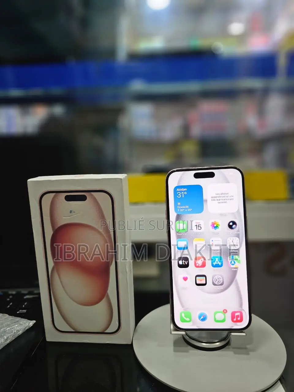 Apple iPhone 15 Plus 128 GB Or rose