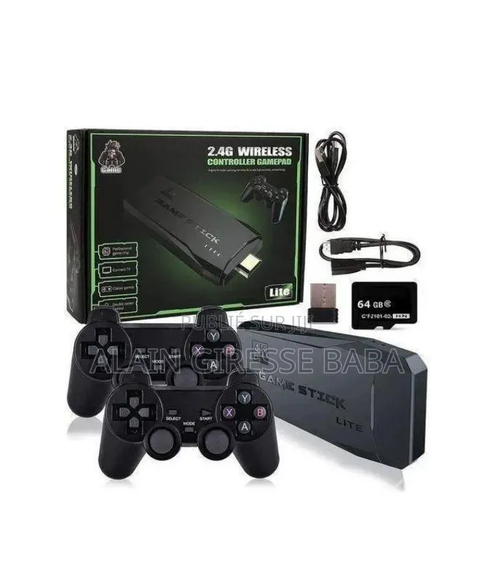 Mode Console De Jeux 2 Manettes 20 Mil Jeux Vidéo Intégrés Sur 64 Go