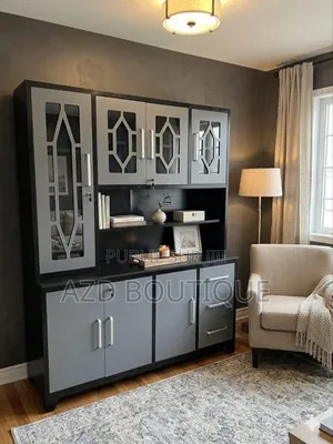 Grand Buffet Moderne en Acier Inoxydable/Vaisselier