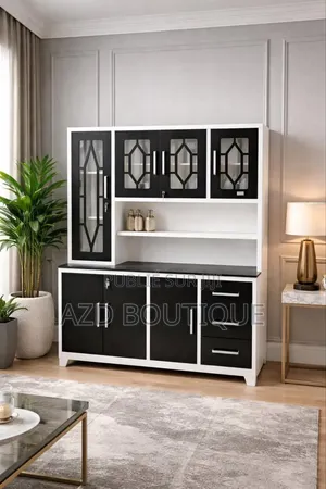 Grand Buffet Moderne en Acier Inoxydable/Vaisselier