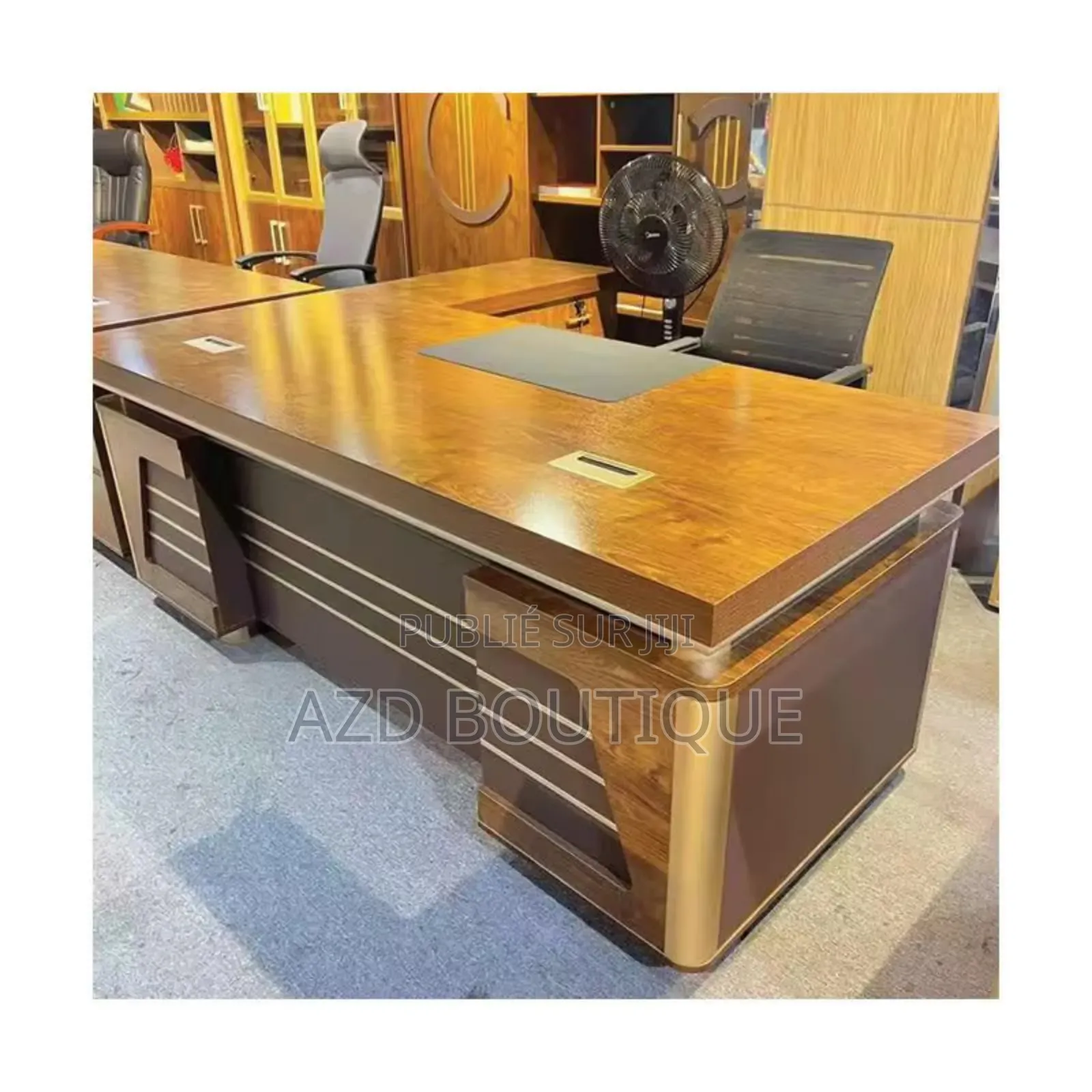 Bureau Luxe Très Élégant en Bois Ciré Vernis 1600×800×75cm