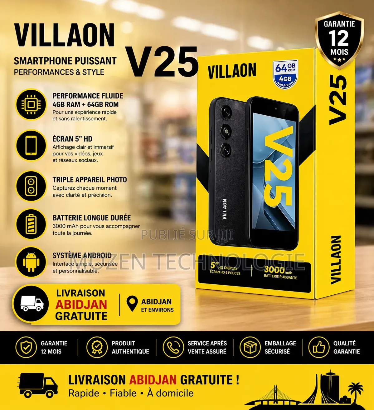 Nouveau Villaon V30 128 GB Noir