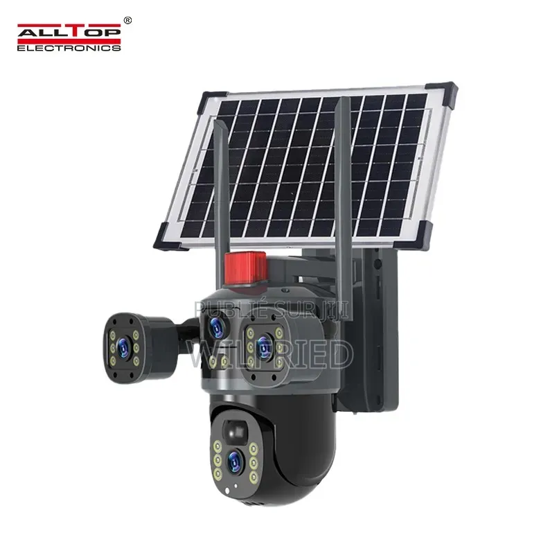 Caméra De Surveillance Solaire Triple Objectif 4g/Wifi 600w