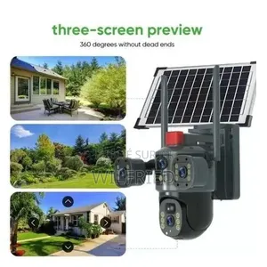 Caméra De Surveillance Solaire Triple Objectif 4g/Wifi 600w