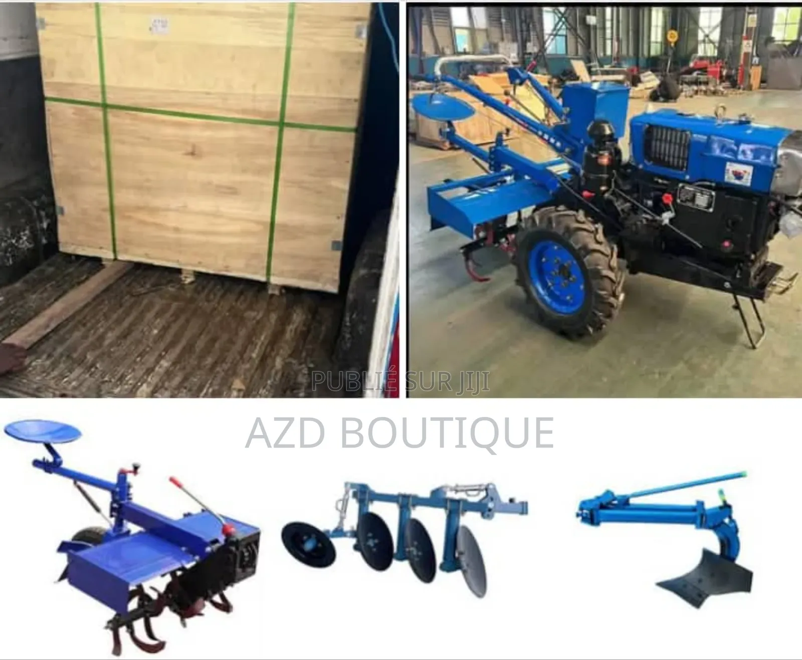 Motoculteur 18 Chevaux + 3 Accessoires + 1 Charette De 2 Tonnes