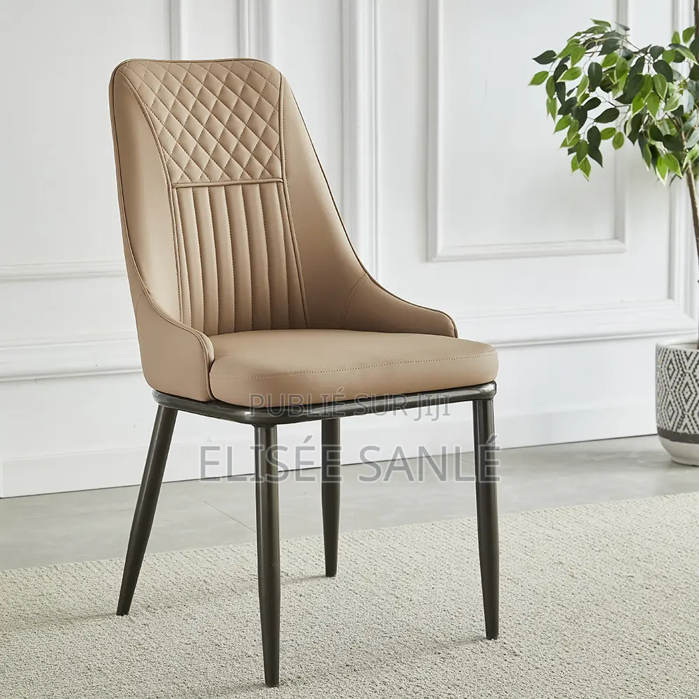 Chaise De Salle À Manger Moderne en Cuir Italien