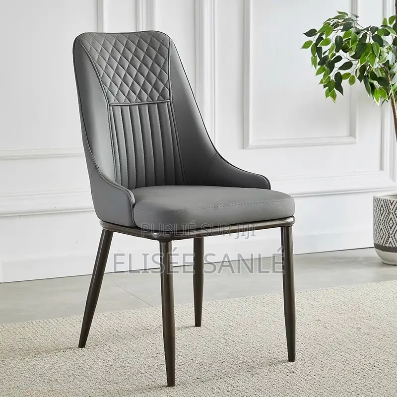 Chaise De Salle À Manger Moderne en Cuir Italien