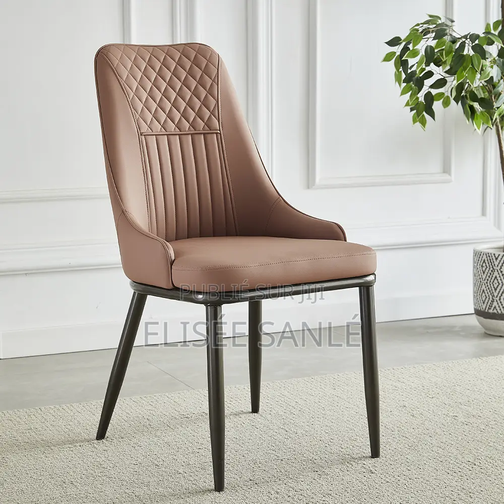 Chaise De Salle À Manger Moderne en Cuir Italien