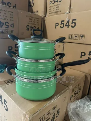 Set De Cuisine Premium 7 Pièces - Jaune Pastel,Vert Et Noir