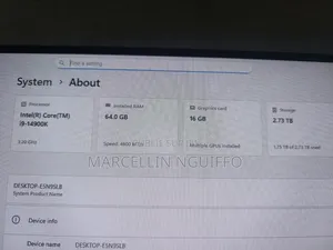 Nouveau Ordinateur de bureau Asus Autre 64GB Intel Core i9 SSD 3T