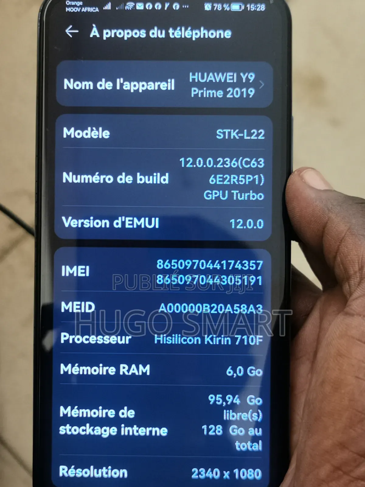Huawei Y9 Prime 2019 128 GB Autre