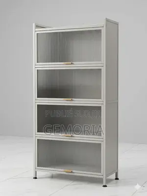 Armoire De Rangement Moderne À 4 Compartiments Avec Portes Coulissante