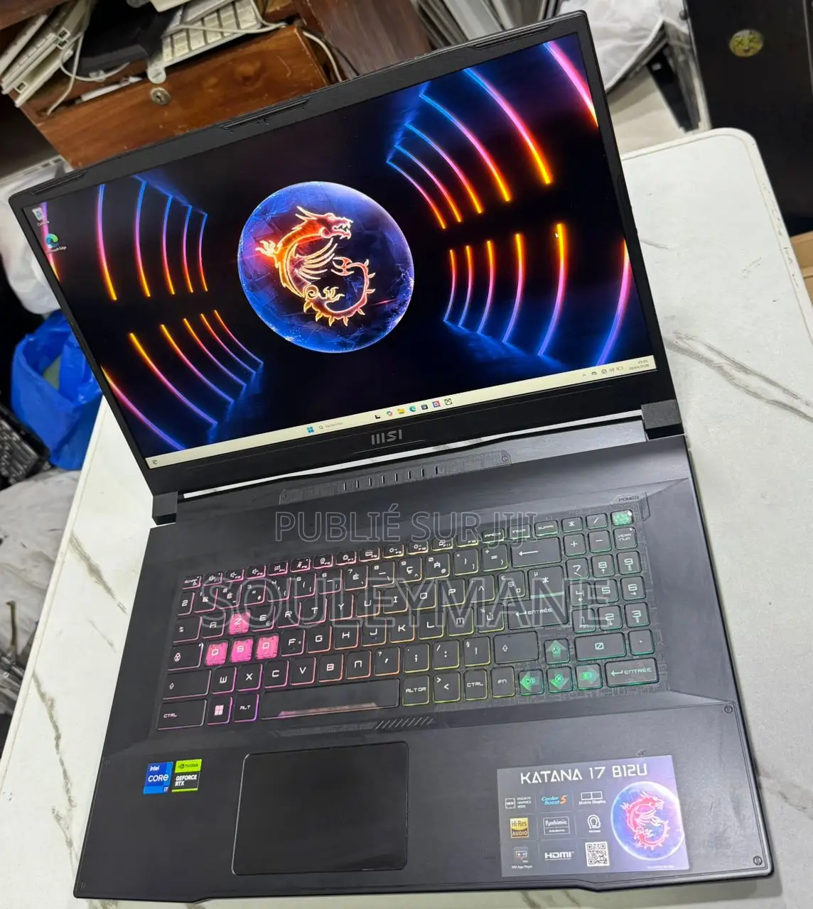 Ordinateur portable MSI Katana 17 16GB Intel Core i7 SSD 512GB