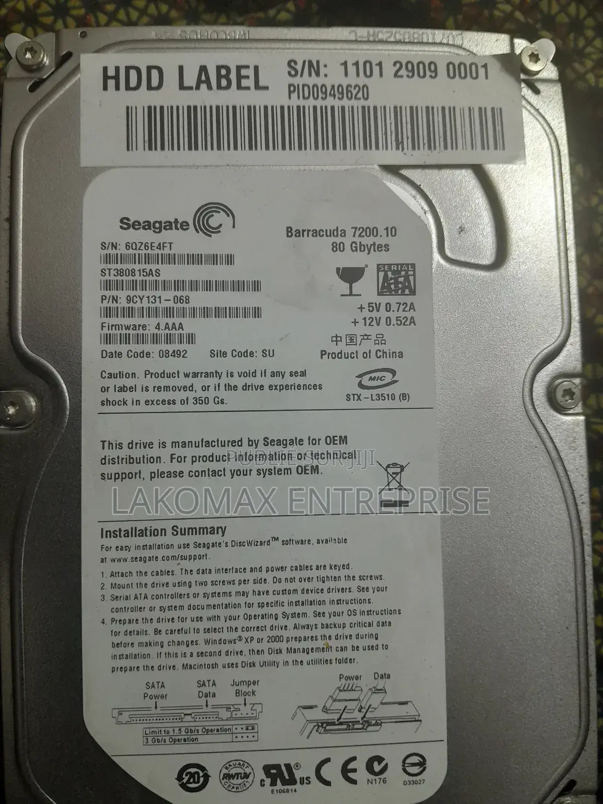 Disque Dur HDD
