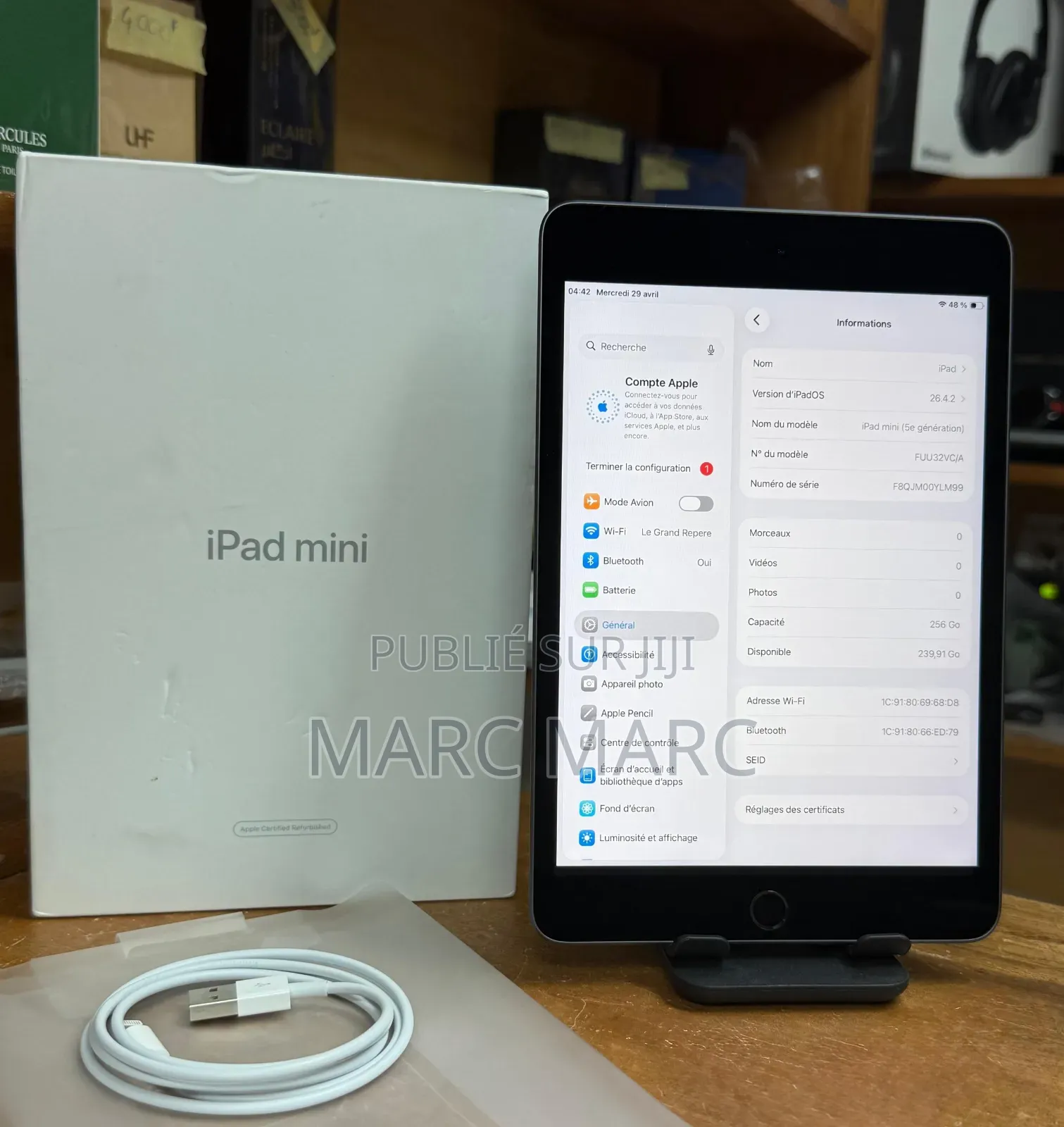 Nouveau Apple iPad mini 5 256 GB Gris