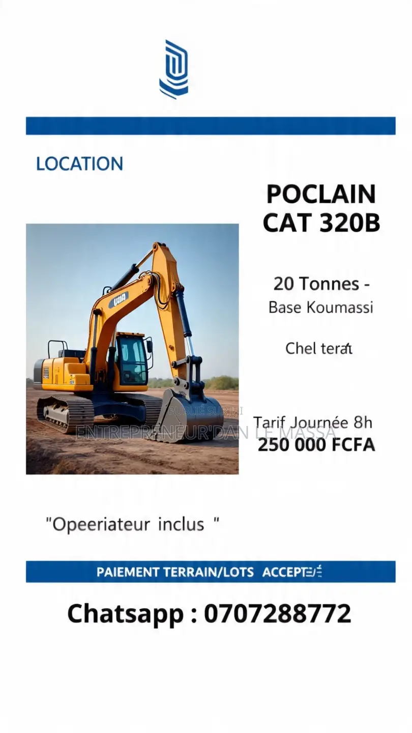 Location Poclin Caterpillar 320b