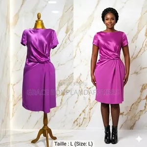 Robe Mi-Saison Mi-Satiné Violette. Solde : 1500fcfa