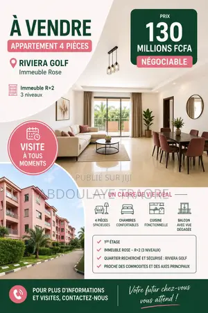 4chbre Appartement dans Cocody à Vendre