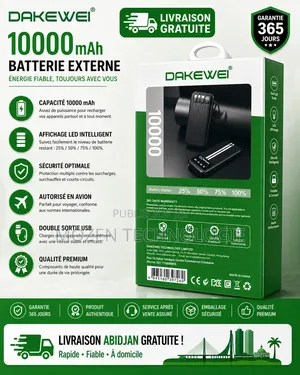 Batterie Externe Dakewei 10000mah Power Bank