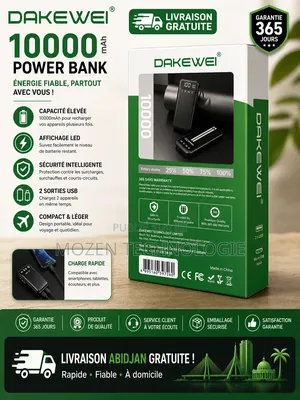 Batterie Externe Dakewei 10000mah Power Bank