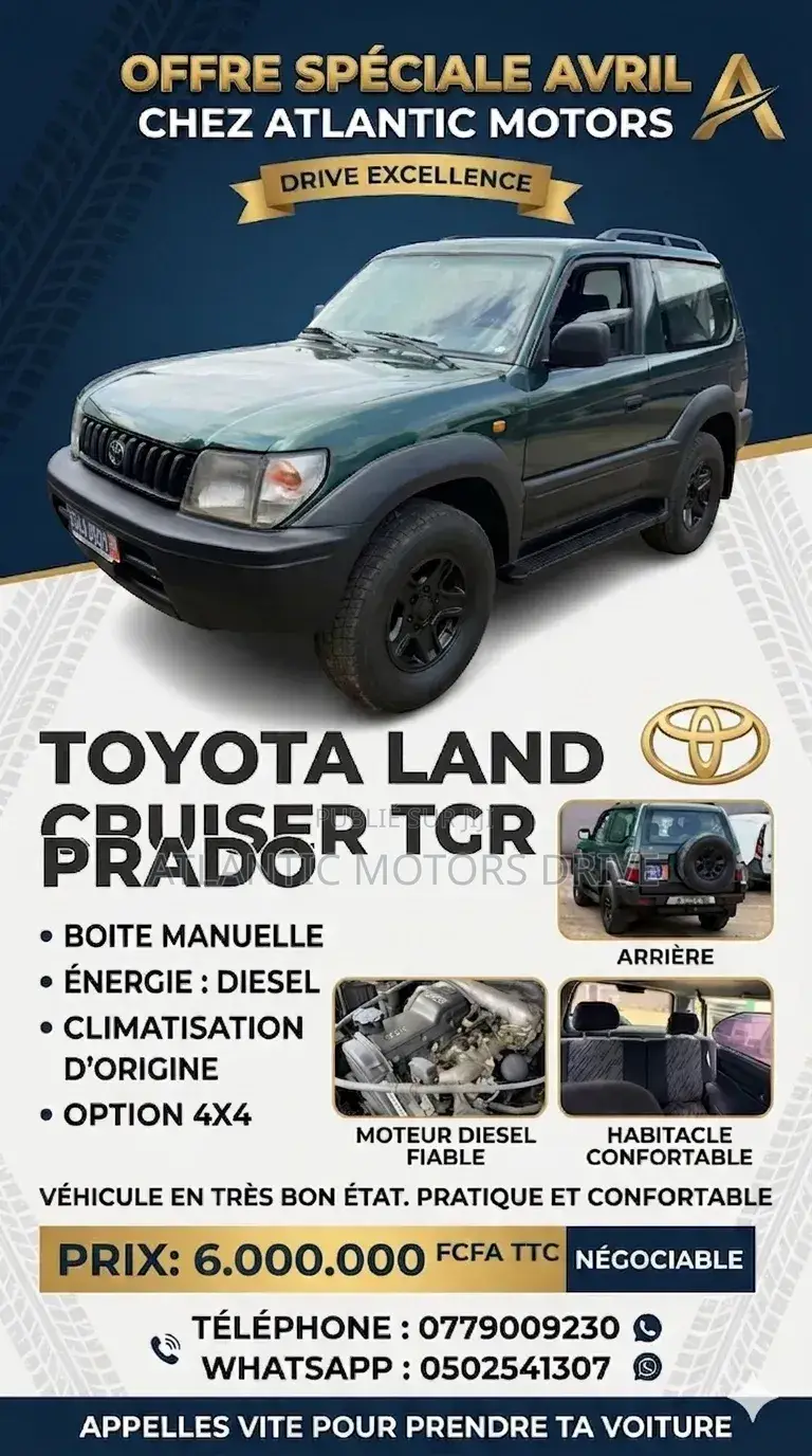 Toyota Land Cruiser Prado 3.0 D-4D 3dr 2000 Vert