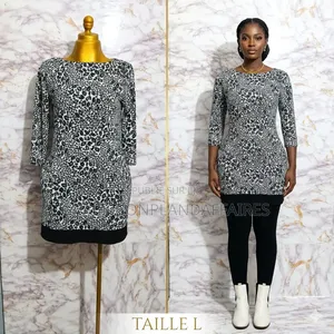 Haut Blanc-Noir Motif Léopard Pour Femme. Solde : 1500fcfa