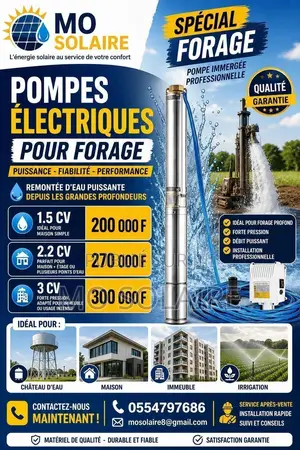Pompe Électrique Pompe Solaire Disponible – Haute Puissance