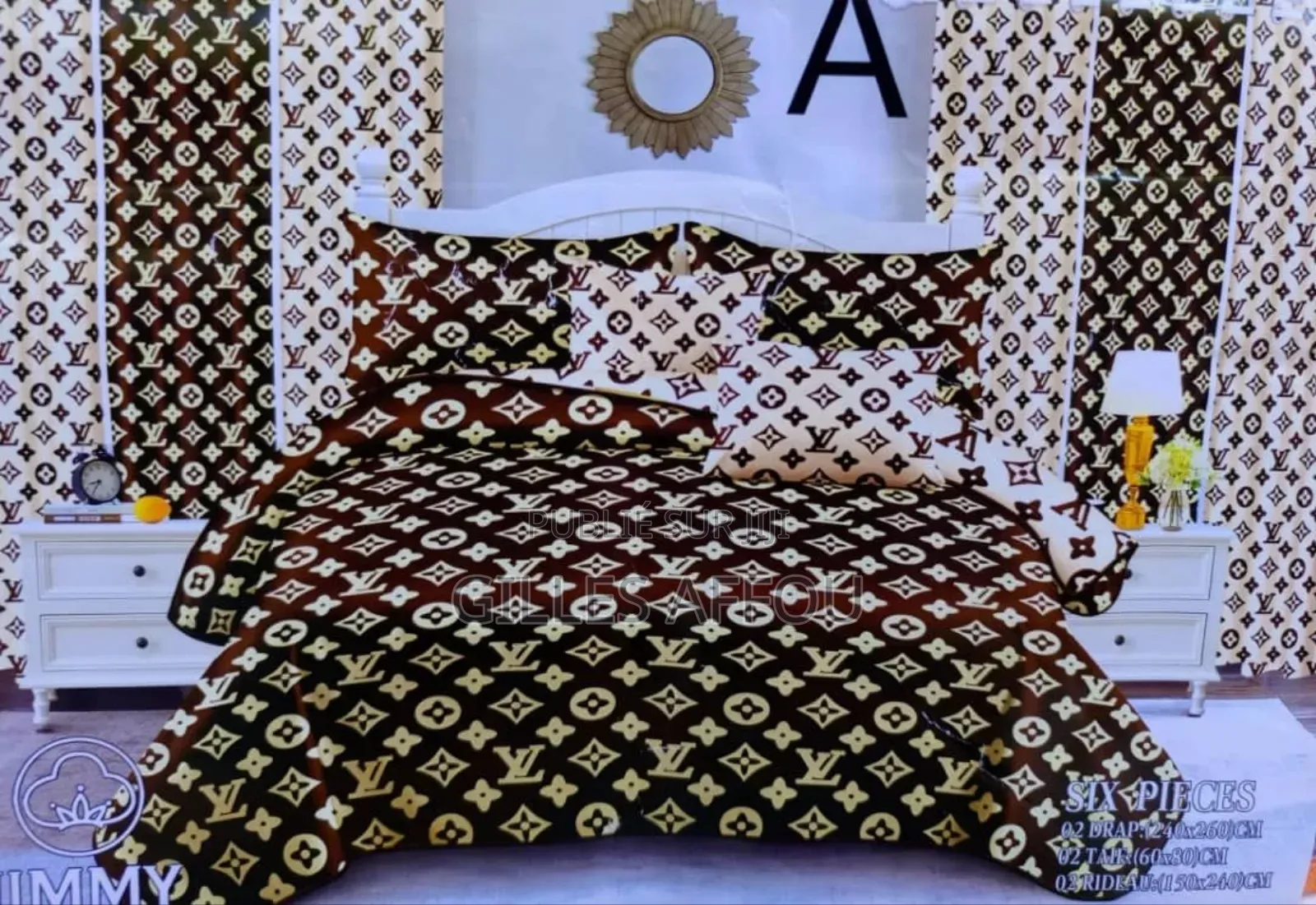 Complet Draps Rideaux Oreiller