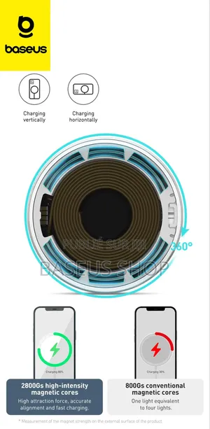 Chargeur Sans Fil Magnétique Baseus Qi 15w Mini iPhone Android