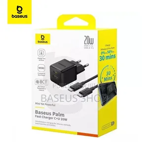Chargeur Mural Baseus Palm 20w Original + Câble Usb-C
