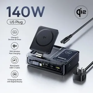 Station De Charge Baseus Nomos 5-en-1 140w Sans Fil Qi2 15w
