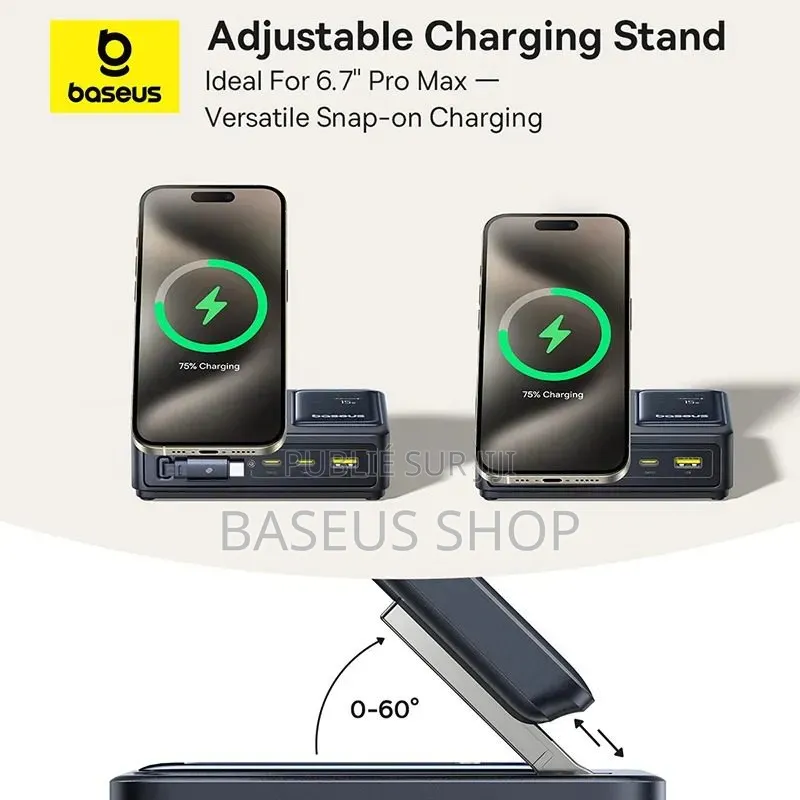 Station De Charge Baseus Nomos 5-en-1 140w Sans Fil Qi2 15w