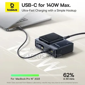 Station De Charge Baseus Nomos 5-en-1 140w Sans Fil Qi2 15w