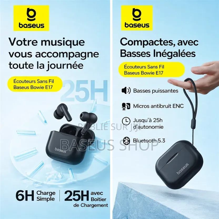 Écouteurs Intra-Auriculaires Baseus E17 Sans Fil Bluetooth 5.3