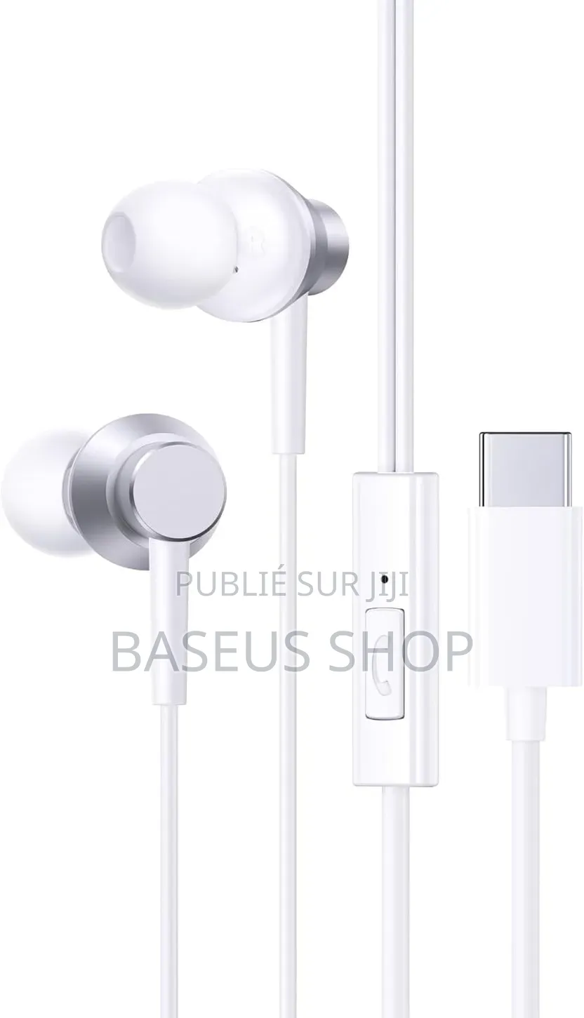 Écouteurs Filaires Baseus Encok Cz11 Type-C Avec Micro - Blanc