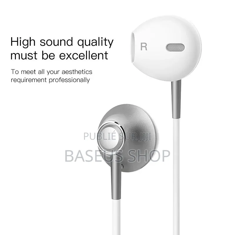 Écouteurs Filaires Baseus H06-Blanc