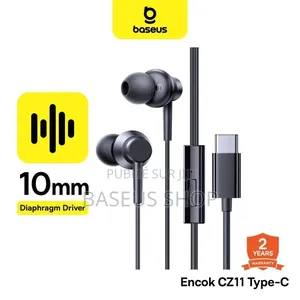 Écouteurs Filaires Baseus Encok Cz11 Usb Type-C Avec Micro Noir